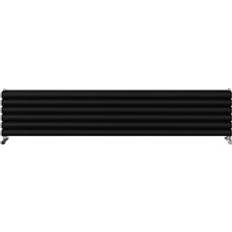 WarmeHaus Horizontal Radiator Oval Double Panel Black 354 x 1800 mm
