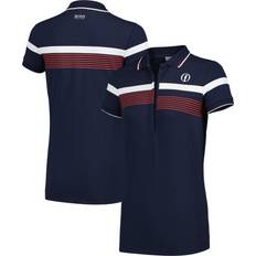 HUGO BOSS Women Polo Shirts HUGO BOSS The Open BOSS Striped Polo Navy/Red Womens