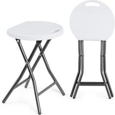 Ebern Designs White Stools Ebern Designs Ilakkiyen Counter 18.1" Seat Height Seating Stool