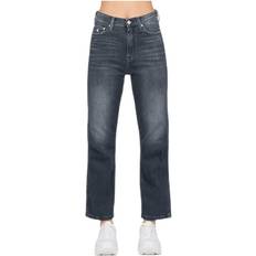 Calvin Klein Mujer Pantalones vaqueros Calvin Klein Ckj 030 High Rise Straight Ank Black, Female, Tøj, denim, Sort