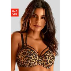Gold Bras Petite Fleur Gold Underwired Strappy T-Shirt - Leopard Print