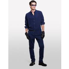 SISLEY Dark Blue Corduroy Chinos, Man, Dark Blue