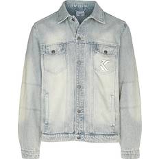 Karl Kani Overtøj Karl Kani Polstret Denim Jakke Mænd - Blue Denim/Hvid