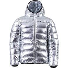 Silver Outerwear Champion Girls Hooded Jacket - Silver