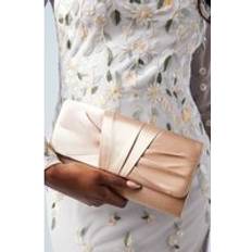 Coast Satin Detail Chain Bridal Clutch Champagne One Size