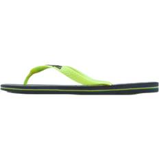 Grøn - Herre Klipklappere Havaianas Brasil Logo Green/Grey, Unisex, Sko, Sandaler og Hjemmesko, Grøn/Grå