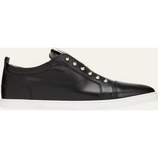 Christian Louboutin Sneakers Christian Louboutin Men's F. A.V. Fique Vontade Spiked Leather Slip-On Sneakers Black (43 (10D US)