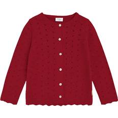 Rød Trøjer Børnetøj Hust & Claire Organic HCCaren cardigan Rød mdr/80