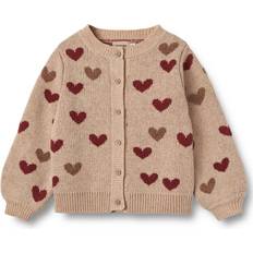 Wheat Jacquard Hearts Cardigan - Offwhite (0566k-572 -3191)