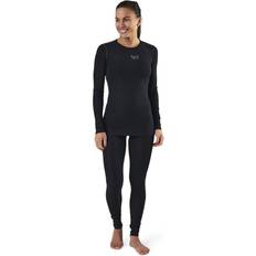 Mujer - Negro Conjuntos de Capa Base Whistler Jenna Bamboo Baselayer Set Black, Female, Tøj, basislag, Alpinsport, Sort