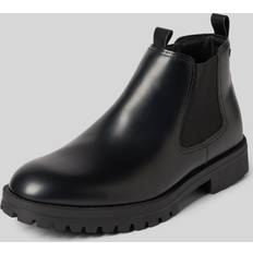 Jack & Jones Boots Jack & Jones Faux Leather Chunky Chelsea Boot Black