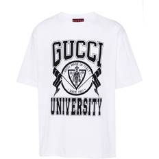 Gucci Men T-shirts Gucci printed cotton T-shirt men Cotton White