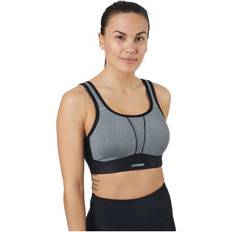Fitness & Gymträning - Gråa Kläder Swegmark Movement Sport Bra Greymelange Grey Melange, Female, Kläder, Sport-BH, Löpning, Svart