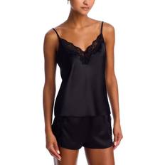 In Bloom by Jonquil Stretch Matte Satin Cami & Shorts Pajama Set Black