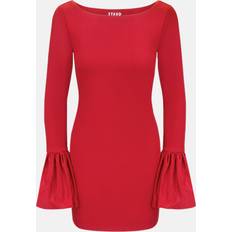 Staud Women's Hawthorne Bell-Sleeve Minidress Rouge