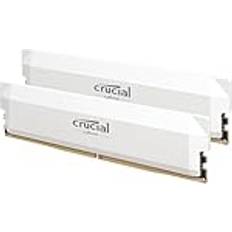 32gb ddr5 6400 Crucial Pro DDR5 RAM 32GB Kit (2x16GB) 6400MHz CL38, överklockande stationärt spelminne, Intel XMP 3.0 & AMD Expo-kompatibel Vit CP2K16G64C38U5W