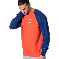 Nike Orange Skjortor Nike Swoosh Crew FT Orange/Blue, Male, Kläder, Skjortor, Orange