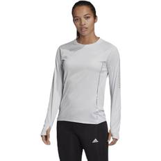 Mujer - Sí Camisas Reflective LS Grey, Female, Tøj, Skjorter, Løb, Hvid