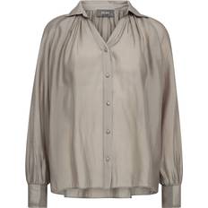 Mos Mosh Shirts Mos Mosh Elegant Dove Shirt with Puff Sleeves - Gray