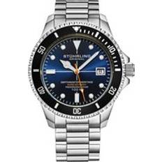 Stührling Original Depthmaster Heritage 42mm Swiss Dive Blue One Size