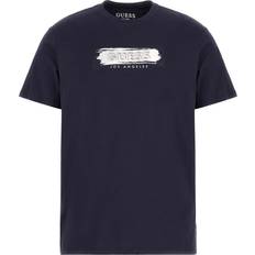 Guess Man T-shirts Guess Metallic Deboss Logo T-shirt - Bleu