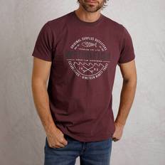 Clothing Weird Fish Burgundy Waves Graphic T-Shirt RED