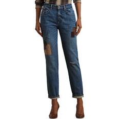 Polo Ralph Lauren Women Jeans Polo Ralph Lauren Patchwork Boyfriend Tapered Ankle Jean in Harvest Wash 14P (14P)