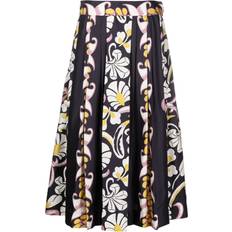 Tory Burch Skirts Tory Burch floral-print pleated silk skirt women Silk Black