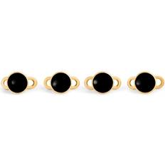 Gold Cufflinks Tom Ford Yellow Gold Onyx Cufflinks - Gold