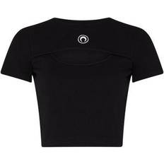 Marine Serre Moon logo ribbed jersey cut-out t-shirt