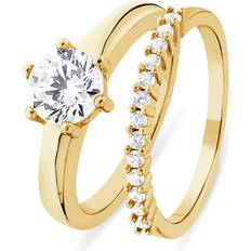 FAVS Damenring 925er Silber Ringe - Gelbgold