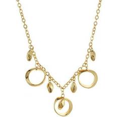 JHN9003-Gold Hoop & Bead Statement Necklace