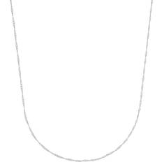 Amor Smycken Amor Silverhalsband Singaporekedja 42 cm 1 mm