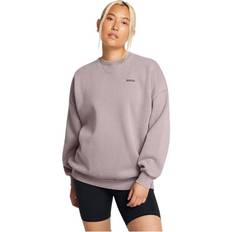 One Size - Woman Tops Under Armour Ua Icon Hwt Flc Os Crew - Tetra Gray