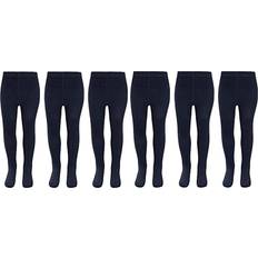 Blue Pantyhoses Children's Clothing KAV 6-Pcs Smooth Cotton Tights Leggings Navy 5-6 Years