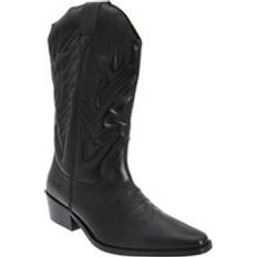 Woodland High Clive Western Cowboy Boots Black