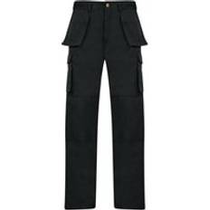 Work Clothes Absolute Apparel Workwear Utility Cargo Trouser Black 28L