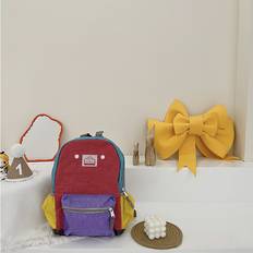 Purple School Bags RYWOLT (Large Purple) Kids Chic Canvas Backpack Fashionable Design With Multiple Pockets For Organization