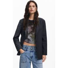 Nero Blazer Desigual Asymmetrischer Blazer BLACK