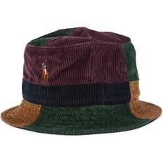 Polo Ralph Lauren Multifärgade Accessoarer Polo Ralph Lauren Color-Blocked Corduroy Bucket Hat Dsty Lilac/Mdw Grn/Gldn Brn (L/XL)