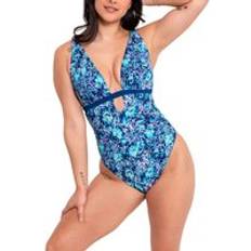Curvy Kate Women Swimsuits Curvy Kate Mykonos Reversible Non Wired Swimsuit Blue 38F/FF