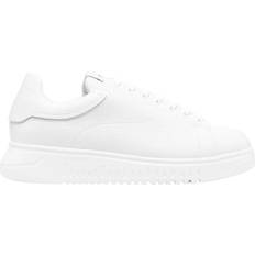 Shoes Emporio Armani Tumbled Leather Sneakers - Blue