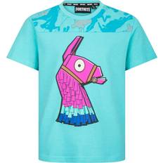 (11-12) Fortnite Supply Llama Short Sleeved Sizes 9-16 Blue 11-12yrs