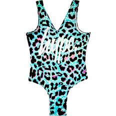 Leopard Swimwear Hype girls leopard one piece swimsuit hy9862