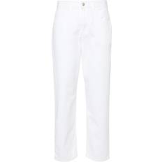 Moncler Jeans Moncler high-rise cropped jeans women Cotton White