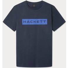 Clothing Hackett London Sport Essential Box Logo Short Sleeve T-shirt Navy