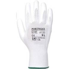 Work Gloves Portwest PU Palm Coated Gloves (A120) Workwear White