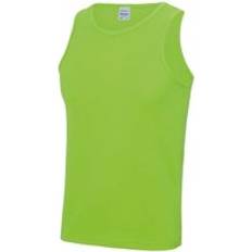 Green Tank Tops AWDis Just Cool Sports Gym Plain Tank Vest Top Green