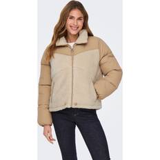 Only Teddy Mix Puffer Jacka - Beige