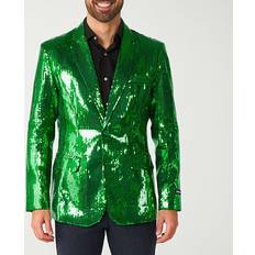 Grøn - Herre Blazere OppoSuits Pailletjakke - Grøn
